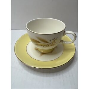 Vintage Century Service Autumn Gold Wheat Coffee Cups & Saucers Set of 6